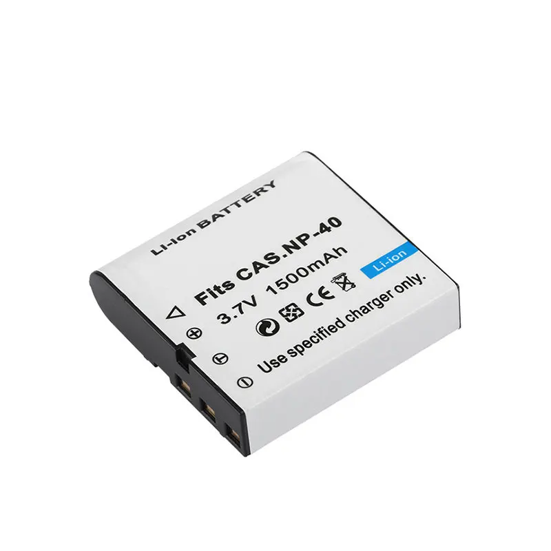1500mAh NP-40 NP40 Battery For Casio EX-Z30 Z40 Z50 Z55 Z57 Z400 Z750 Z850 FC100 KOMERY 4K Camera Camcorder, Charger For NP 40
