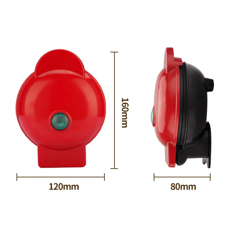 มินิวาฟเฟิล Maker ความร้อนสองด้านอาหารเช้าคั่วครัวขนาดเล็กขนมเครื่องทําอาหาร