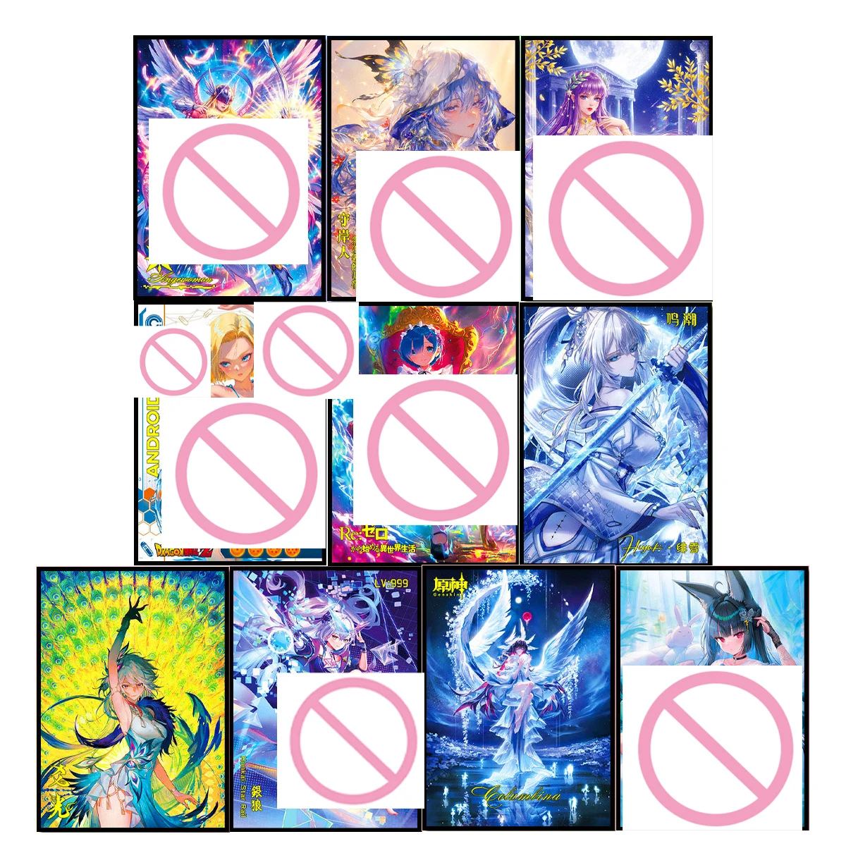 

Diy Self Made Goddess Story Rem Raiden Shogun Collection Card Color Flash Android 18 Angewomon Anime Cards Gift Toys