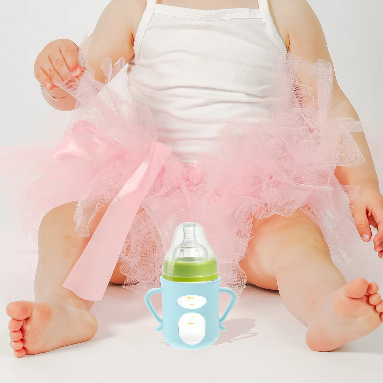 

Universal Fit Silicone Baby Bottle Handles Wide Neck Grips Newborns Easy Grip Durable Non-Slip Compatible With Milk Water