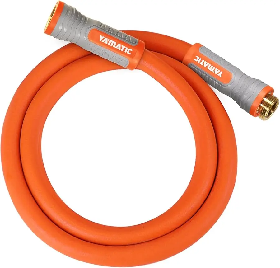 

Heavy Duty Short Garden Hose 5/8 in x 5 ft with Swivel Fitting, Super Flexible Leader hose,All-weather, Lightweight, Burst 600 P