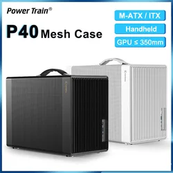 Power Train P40 Mesh Desktop Case Supports MATX/ITX Mainboard 350mm Graphics Card Mini Compact Computer Chassis Handheld