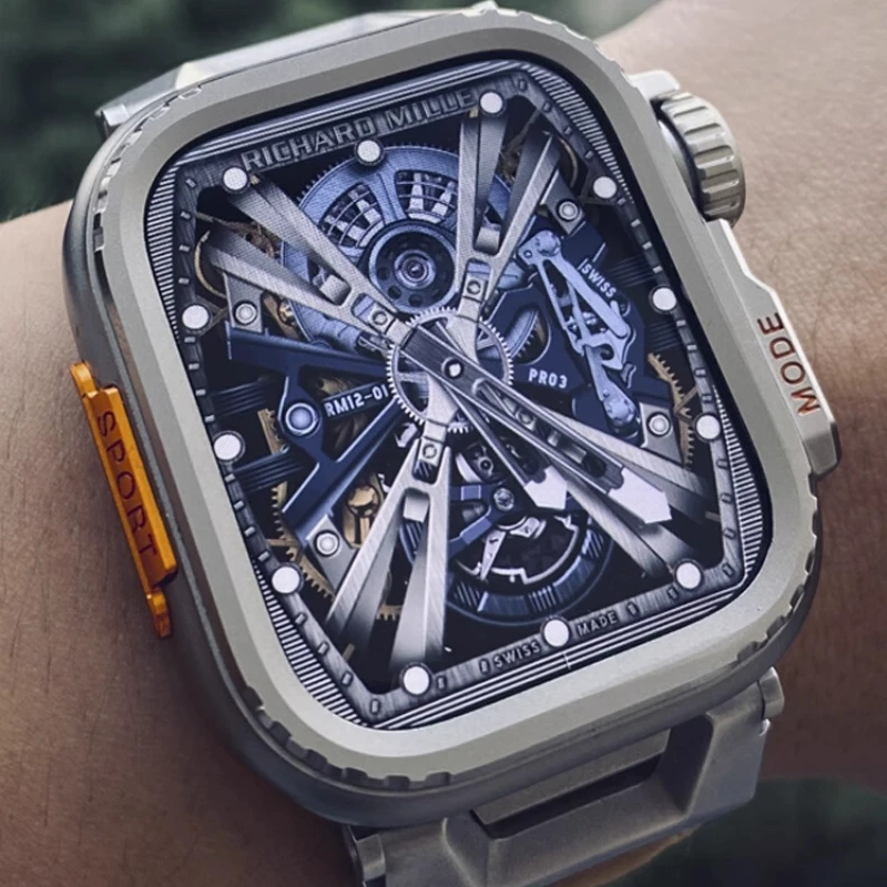 

Металлический чехол для Apple Watch Ultra 2, 49 мм, 45 мм, 44 мм, защитный чехол, алюминиевая рамка-бампер для IWatch Series 9 8 7 6 5 4 SE