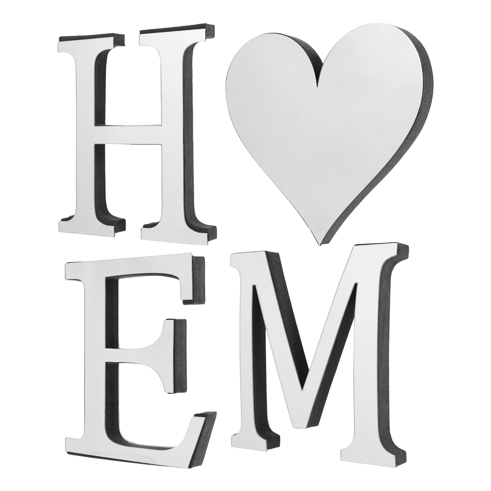 

Decorative Stickers Mirror Acrylic Tiles Bedroom Letter Decals Alphabet Adhesive EVA Home Decor Stylish Transform Walls
