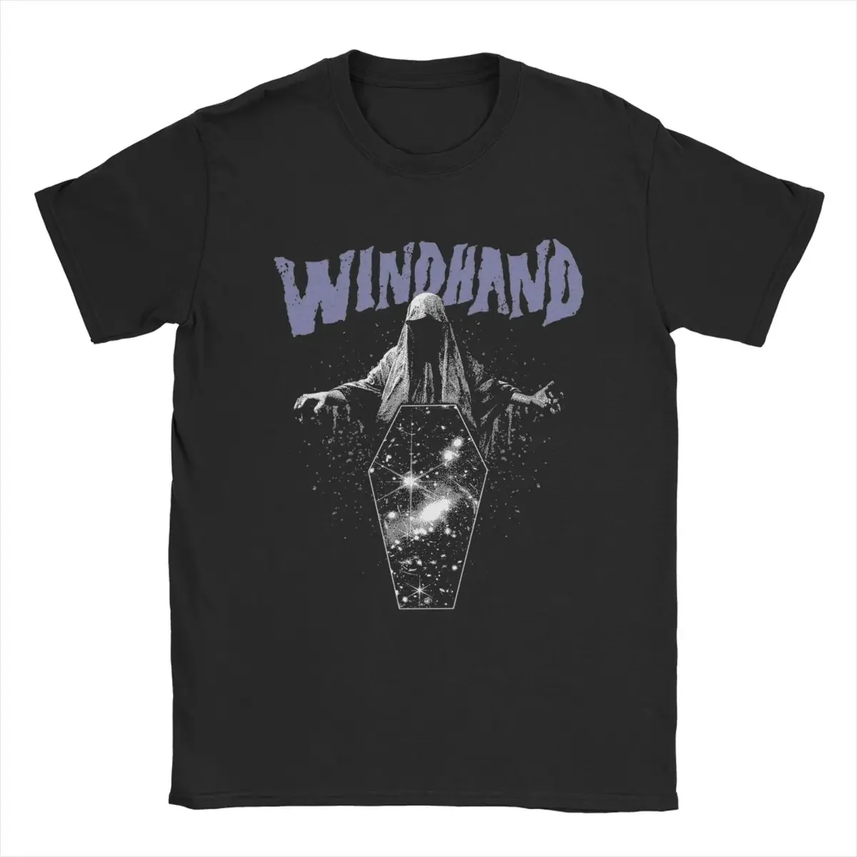 Windhand T Shirts for Men Pure Cotton Vintage T-Shirt Round Collar Tee Shirt Short Sleeve Clothing Printed