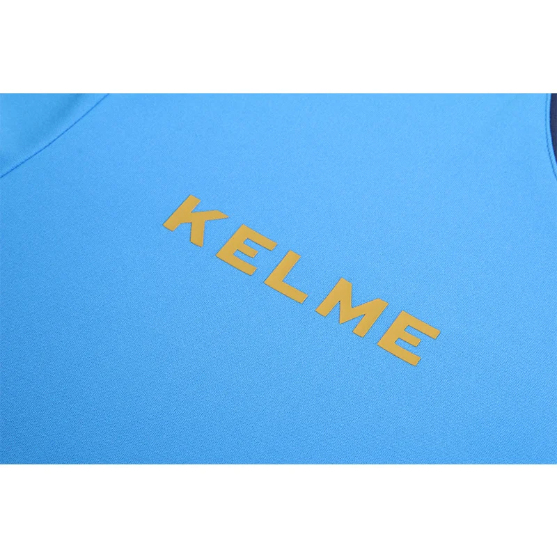 KELME Men Soccer Jersey Sweat Absorption Ventilation Summer Training Suits Short Sleeve Football Team Jersey Sportswear 3871001