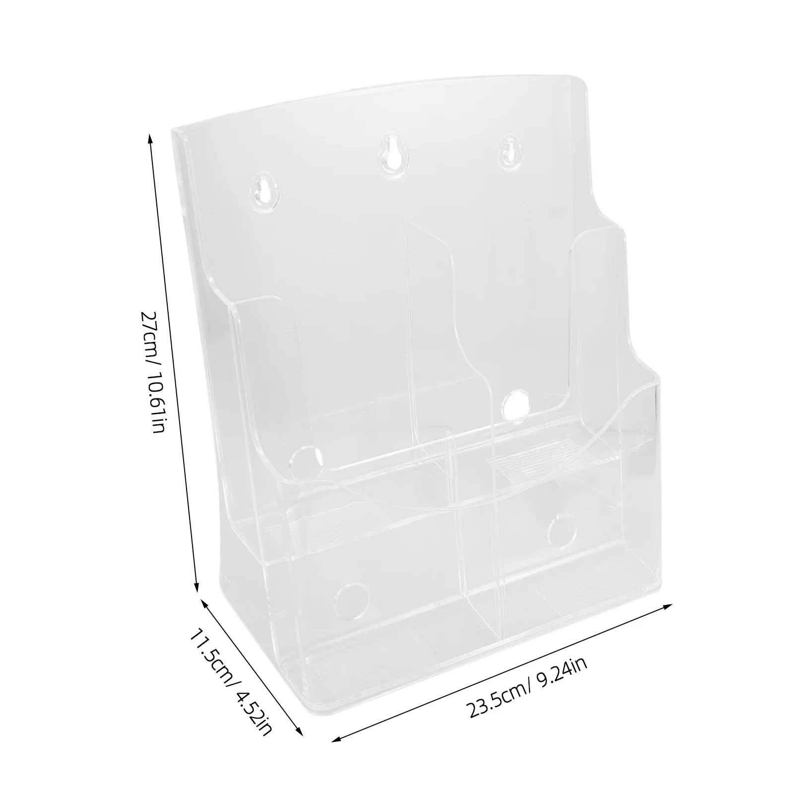 حامل مستندات A4 منظم ملفات سطح المكتب من الأكريليك حامل كتيبات شفافة لمكتب غرفة الدراسة والمدرسة ملف عمودي #5