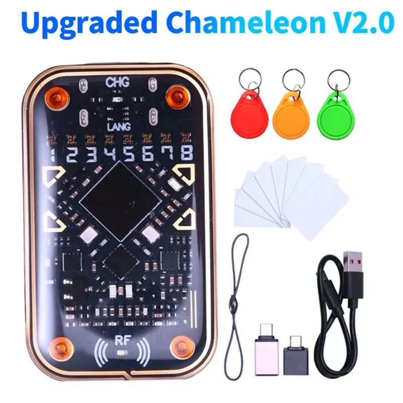 【RECOMENDAR】Chameleon Ultra V2.0 RFID Smart Chip Reader Emulator 125Khz 13.56Mhz Card Decode NFC Duplicator 3Xuid Key+8Xcuid Car
