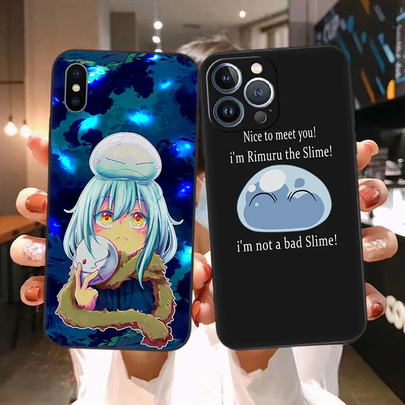 Soft Phone Cases For iphone 16 15 14 13 12 11 Pro XS Max XR 7 8 Plus That Time I Got Reincarnated as a Slime Black Matte Cover