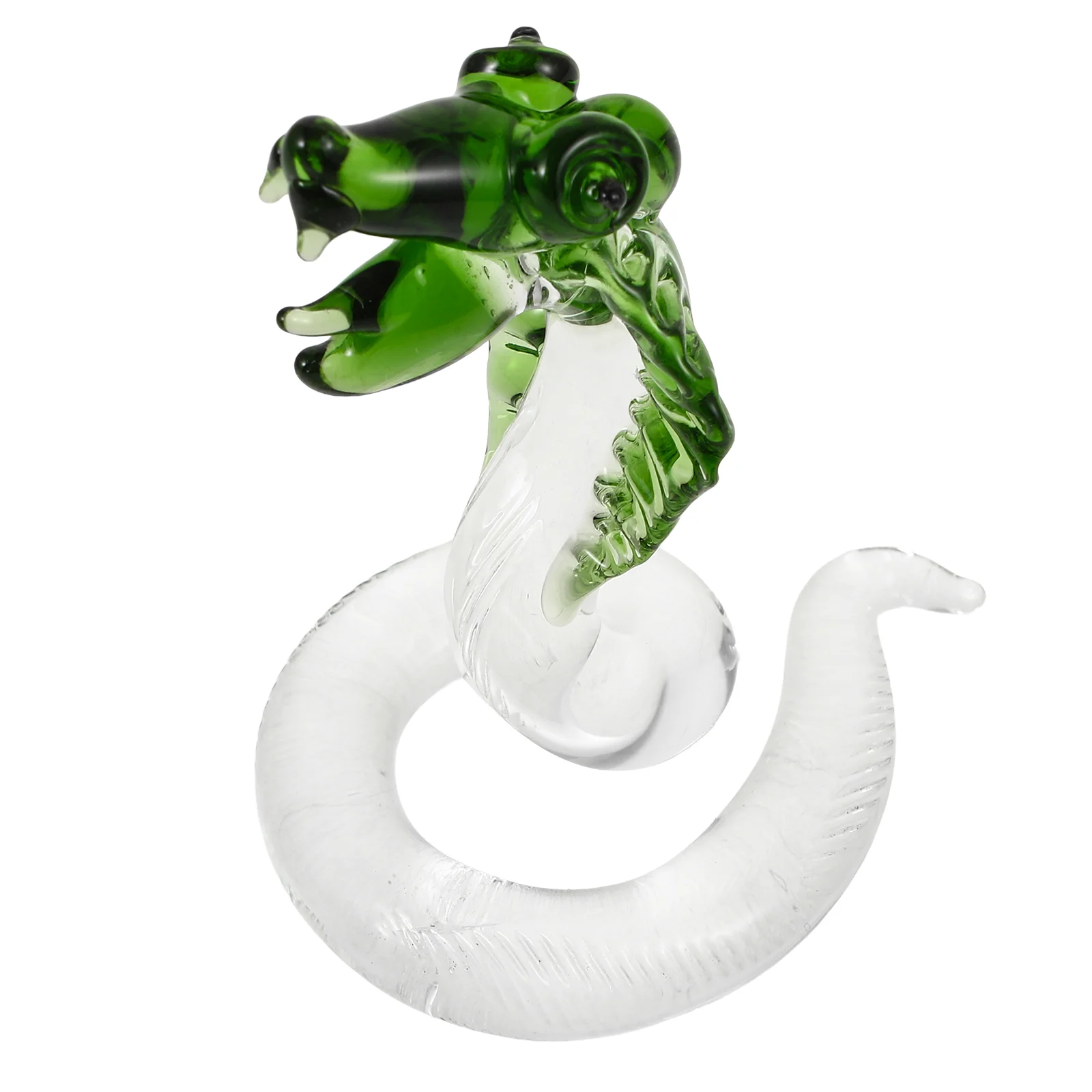 Estatuilla de cristal de serpiente, modelo de planta de interior, figuritas artesanales, decoración, estante de oficina