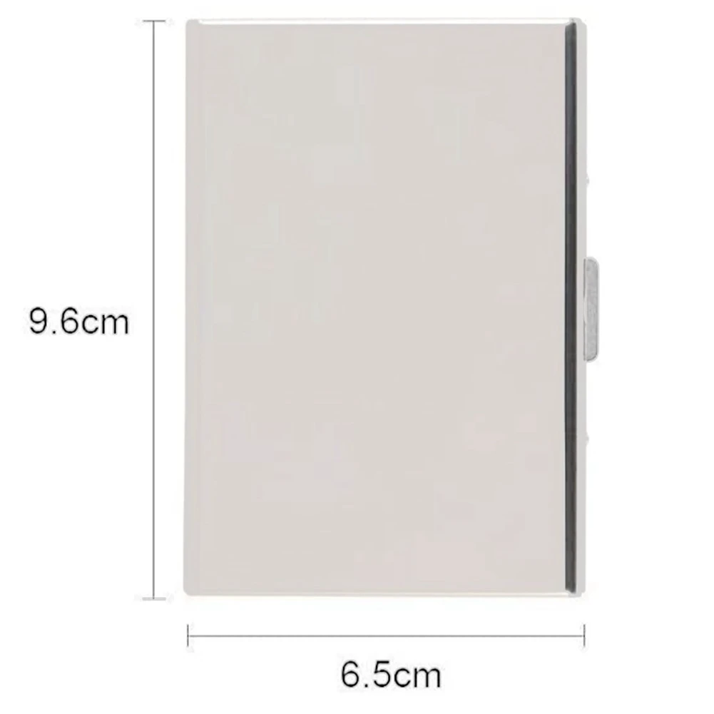 FZFZ Metal Card Holder Wallet,Ultra Thin Stainless Steel Metal Wallets RFID Blocking Credit Card Wallet Holder,White