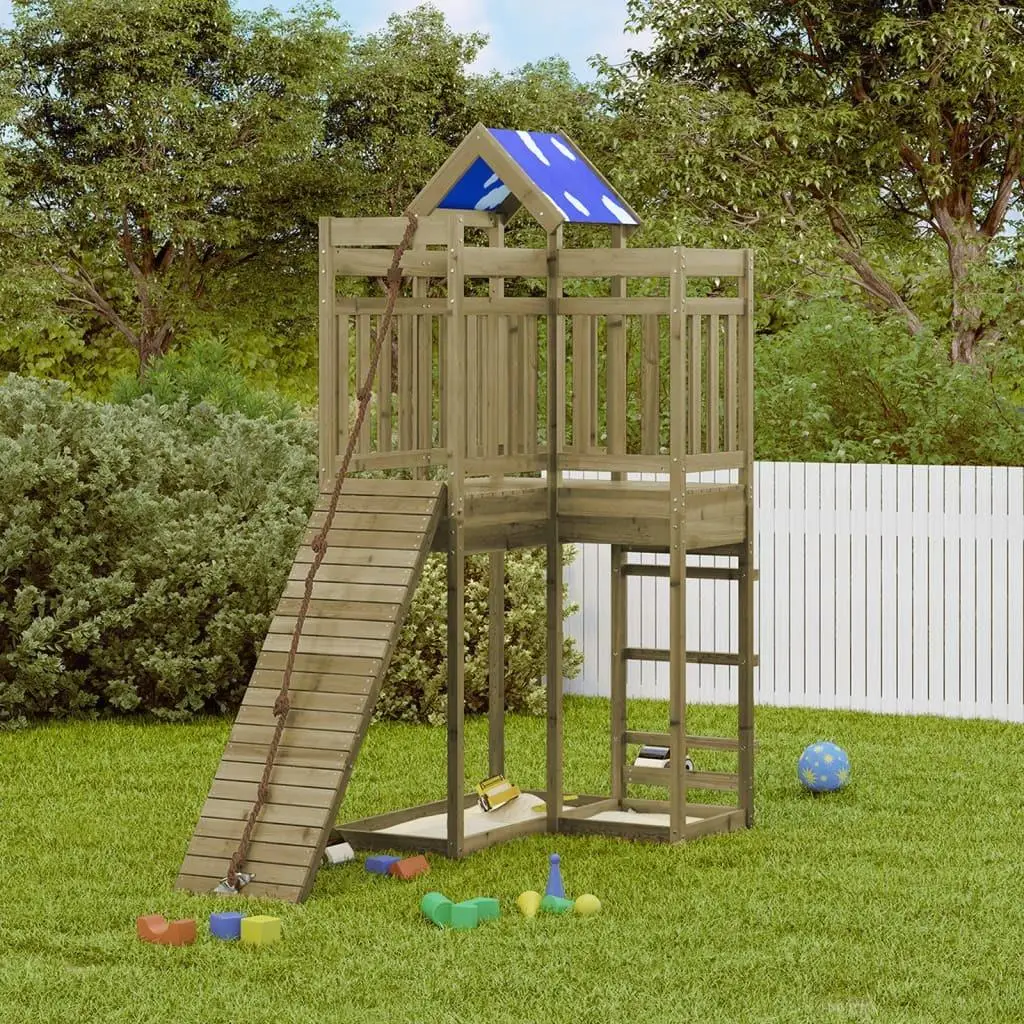 Durable Pine Wood Outdoor Playset - Eco-Friendly & Weather-Resistant Kids' Playground Equipment