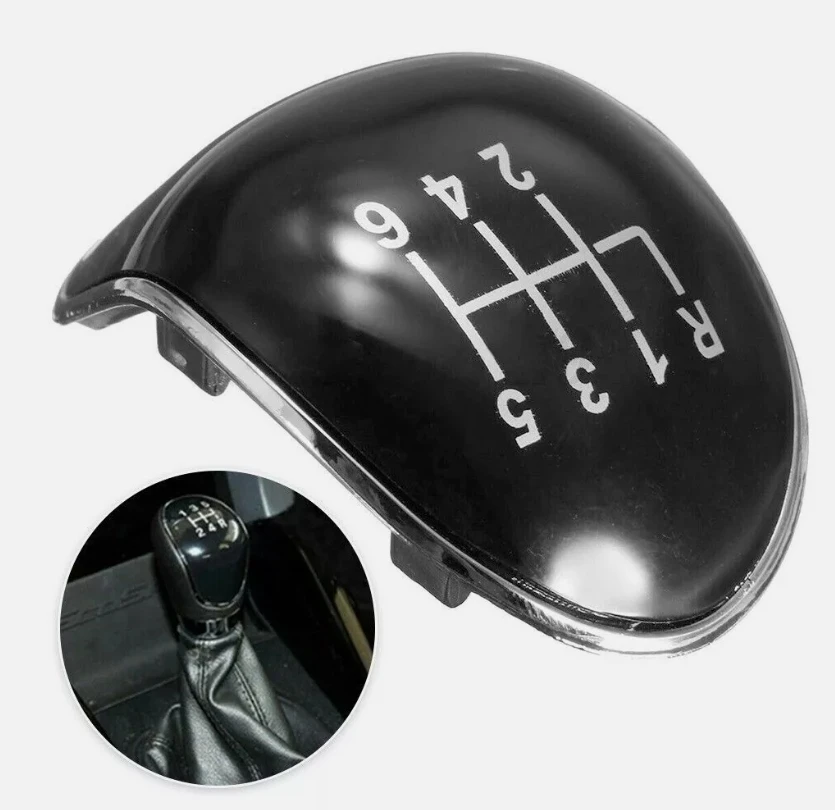 

6 Speed Gear Shift Knob Cap Cover Insert For Ford Focus Fiesta Kuga-Mondeo C-Max Gear Knob Stick Badge Emblem Trim Cap Cover