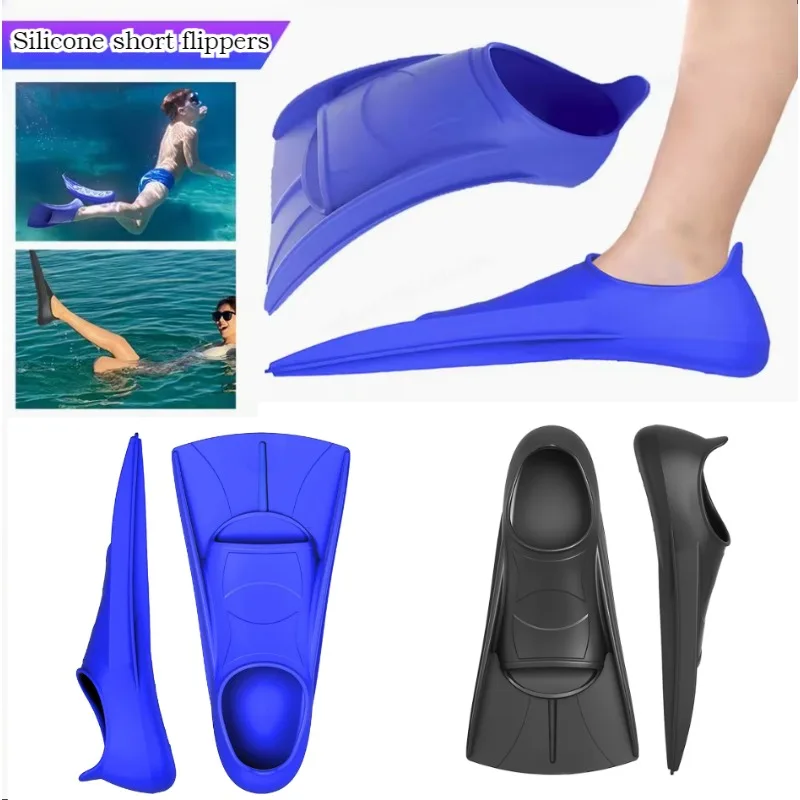 

Portable Diving Shoes Swimming Training Fins Silicone Swim Fin Comfortable Floating Flippers for Kids Girls Boys Adults