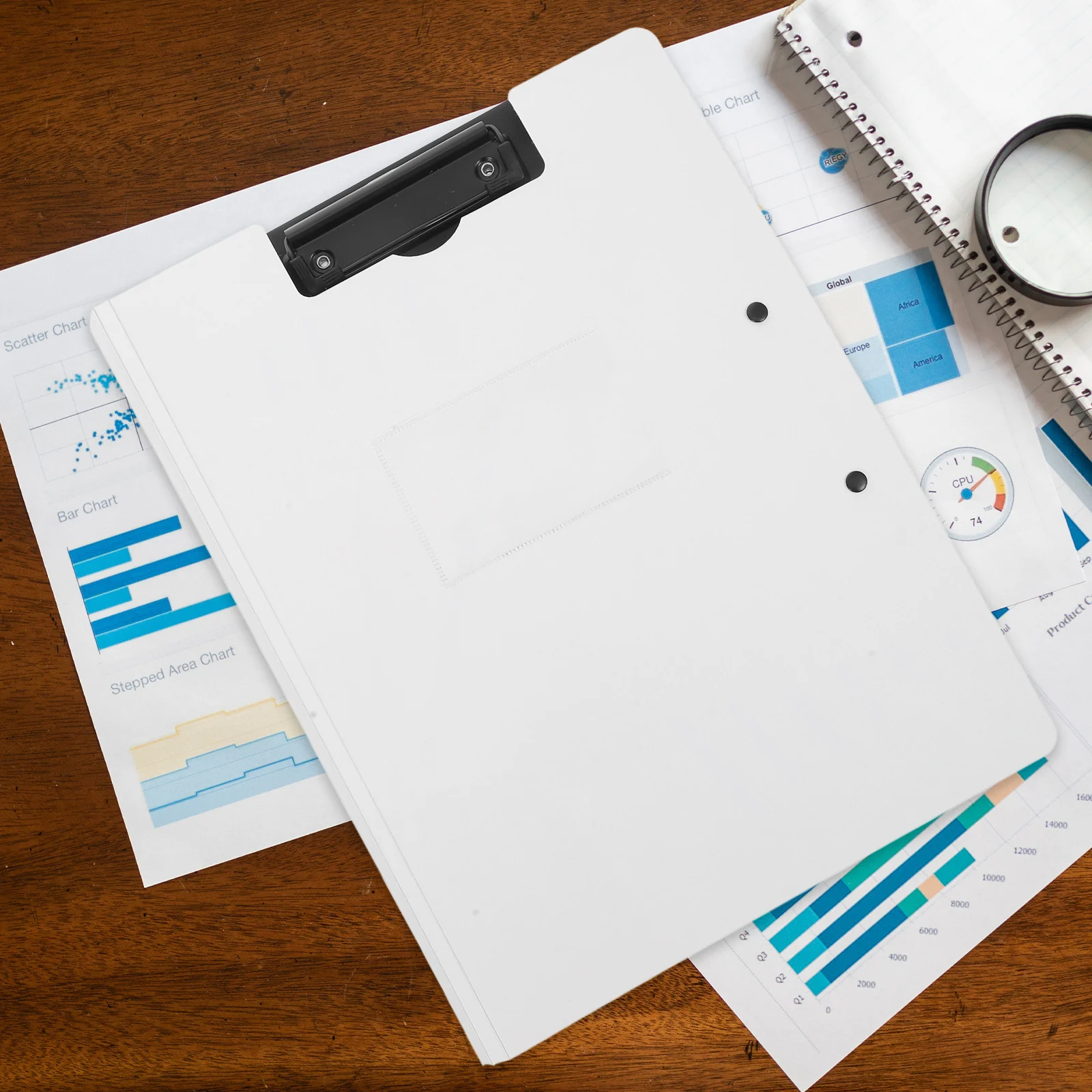 1 قطعة A4 مجلد مجلس مشبك مزدوج مقاوم للماء حامل مستندات بلاستيكية لمكتب المدرسة الطبية استخدام تخزين الحافظة قابلة للطي #3