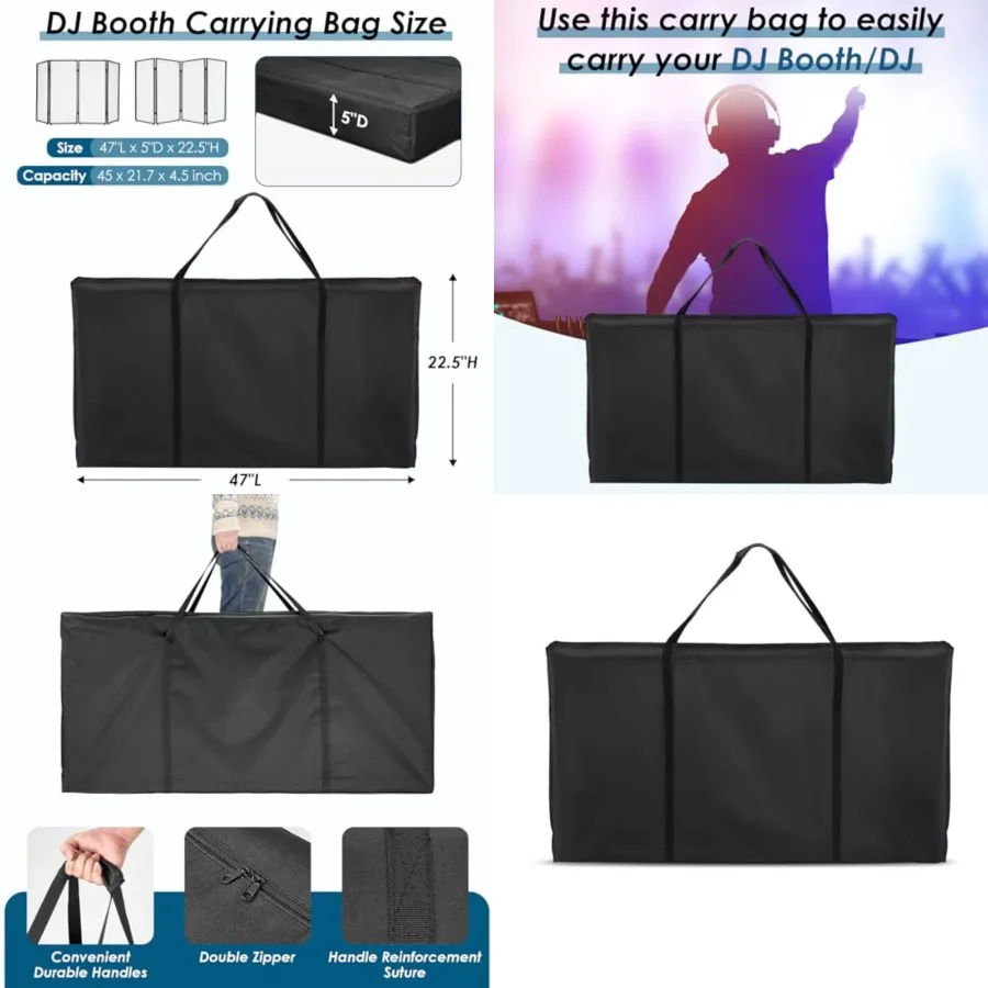 Wasserdichte, robuste DJ-Kabinen-Tragetasche für tragbare Bühnenaufbewahrung, Kunstportfolio, Aufbewahrung, DJ-Gig-Ausrüstung, Transport und Reisen