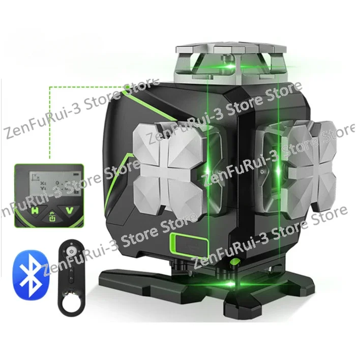 S04CG 4D 16 Lines Green Beam Laser Level Self Leveling 360