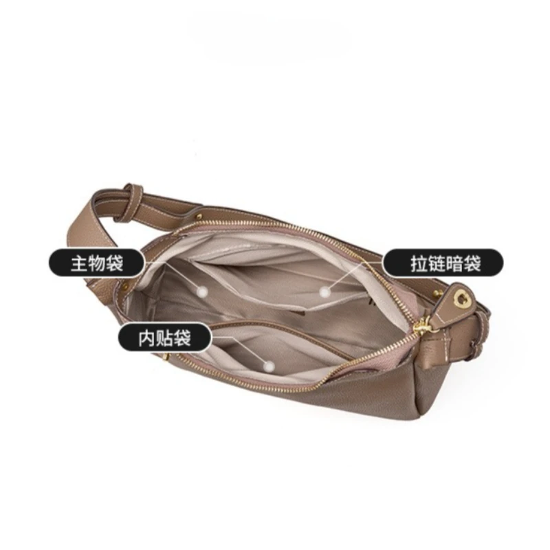 Sophisticated Minimalist Shoulder Bag for Women Soft Genuine Leather Everyday Convertible Adjustable Strap Luxury Handbag