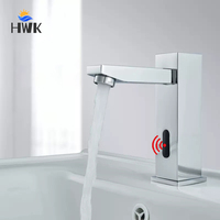 High Short Automatic Infrared Induction Bathroom Mixer Tap Crane.Smart Sensor Cold Hot Water Basin Faucet.Touchless Sink Faucet.
