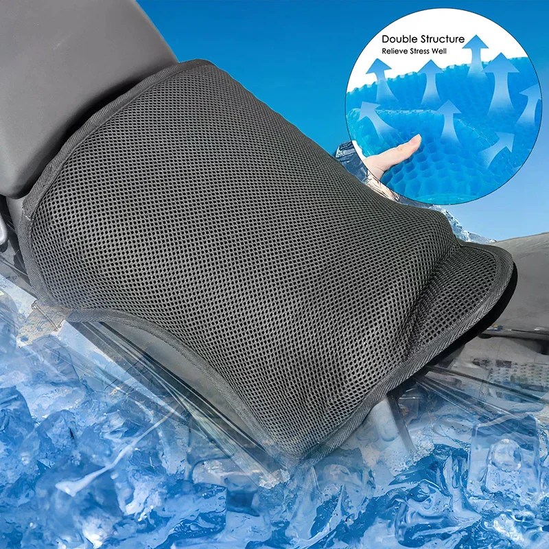 

Motorcycle Gel - Seat Cushion Breathable Heat-Insulation Air Pad Cover Anti-Slip Sunscreen Seat Cover Shock Absorption (4-Sea...