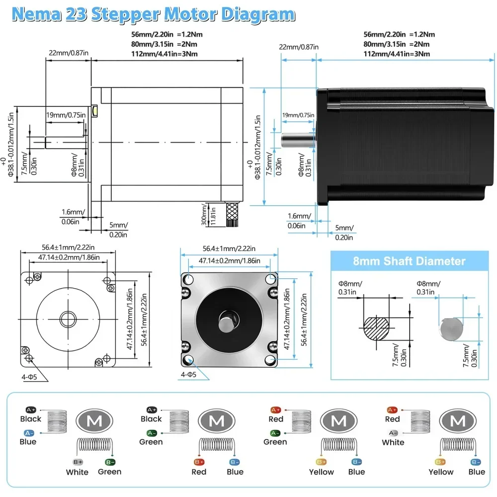Kit de Accionamiento para Mesa Lineal Motorizada, Mesa Deslizante con Husillo de Bolas CNC SFU1605/SFU1610, Actuador Lineal para Eje XYZ, Máx. 80KG