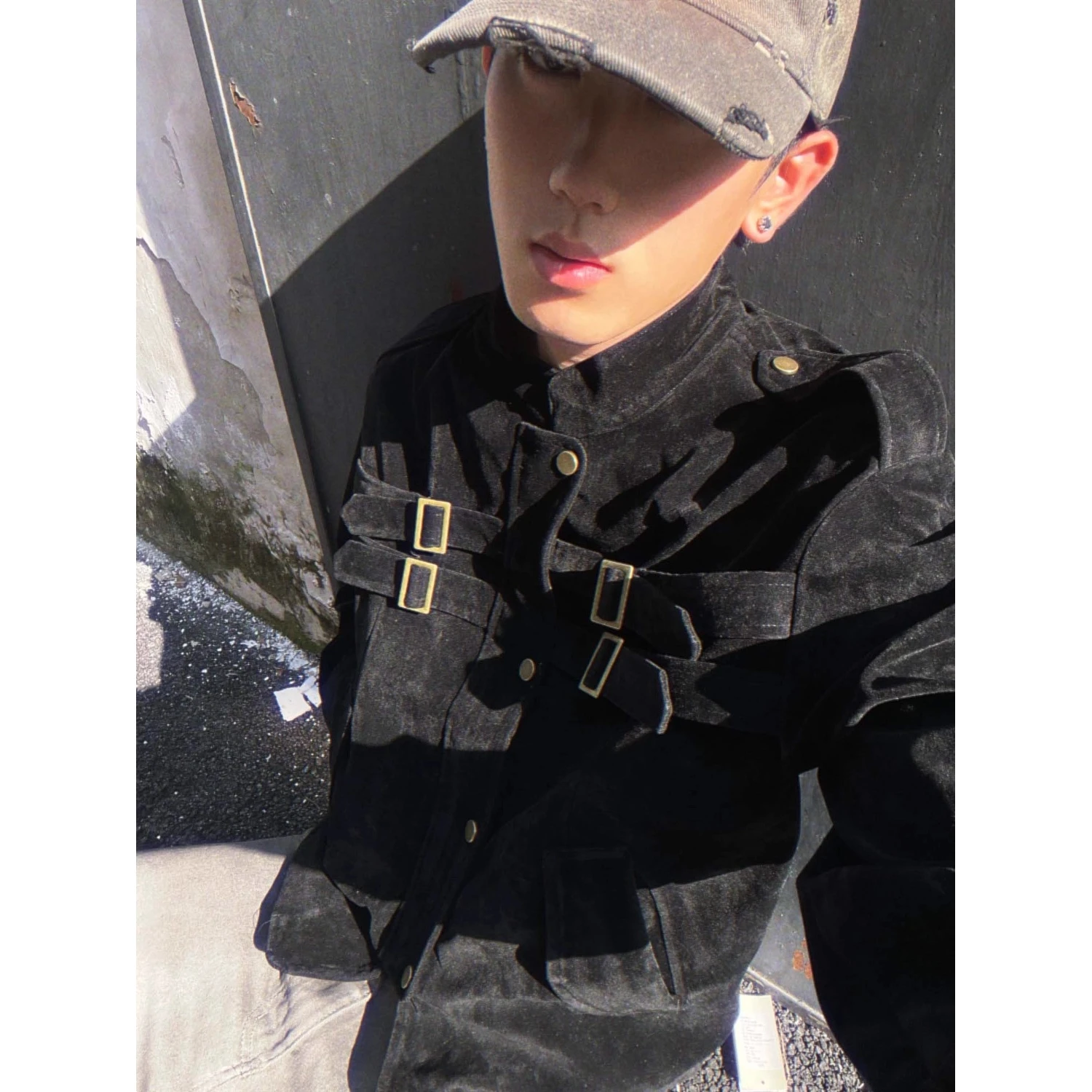 

Fall Large Size 250 Pou American Cleanfit Splice Suede High-End Feeling Men's Motorcycle ort Wide Jaet Outerwear