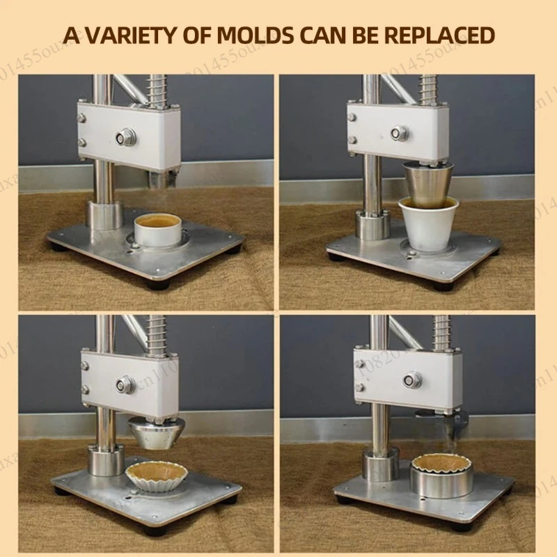Bakery Manual Tartlet Molding Press Stainless Steel Egg Tart Shell Forming Machine Commercial Snack Baking Equipment