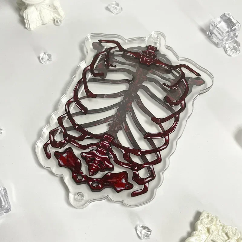 

Mini 3inch Photo Frame Anime-Style Acrylic Frame Chasing Stars Card Holder Idol Photocard Protector Gothic Gumei Skeleton Frame