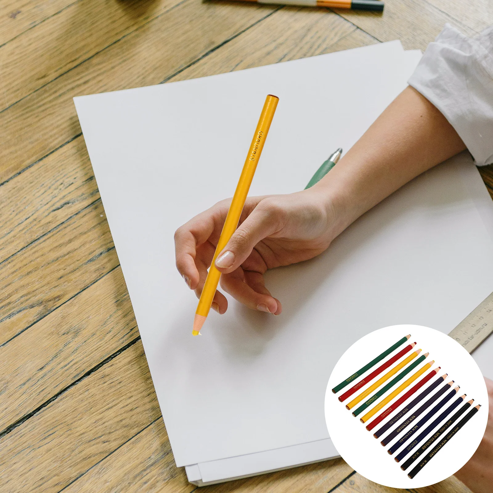 12 قطعة علامات الطباشير السحب لخياطة الملابس النسيج صياغة متعددة الأسطح متينة لا شحذ أدوات الرسم الخياطة #5