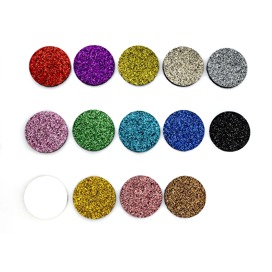 Glitter Felt Pads 20pcs Colorful Trendy Aroma Fit Essential Oil Perfume Diffuser Locket Floating Locket Color Randomly Gift