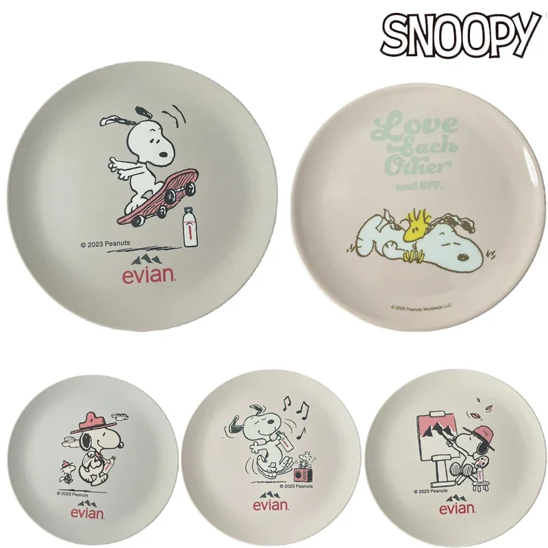 Snoopy Dish Anime Food Storage Tray Nut Platter Candy Snacks Dish Cartoon Vegetable Salad Plate Party Pastry Nuts Dish Gifts