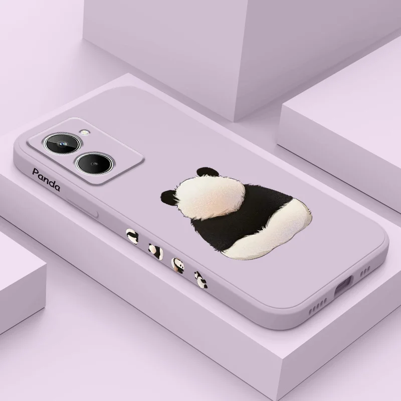 Petite Panda Case For OPPO Realme 11 10 10T 9 9i 8 8i 7 Pro Plus C31 C30 C35 C11 C12 C15 C20 C21Y C25 S 4G 5G 2021 2020