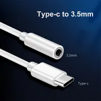 Type C to 3.5mm Jack Earphone Audio Adapter Aux Cable for Xiaomi Mi 10 11 Redmi K40 huawei OPPO USB C To 3.5 audio aux converter