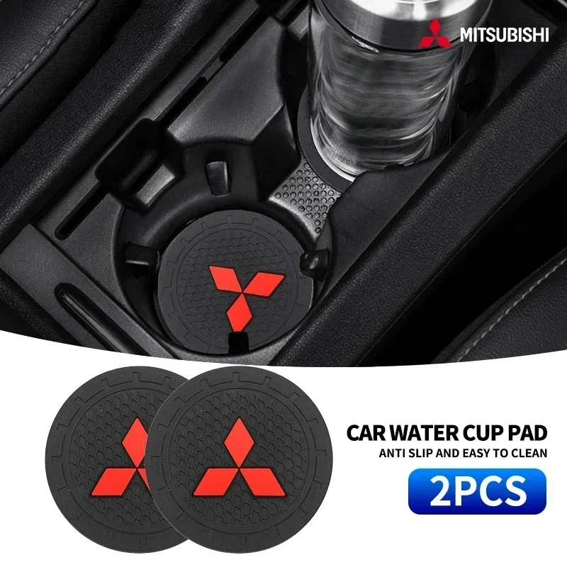 Автомобильная подставка, водонепроницаемый нескользящий коврик, слот для чашки с водой, украшение, аксессуары для Mitsubishi Lancer 9, Outlander ASX L200 Pajero Colt