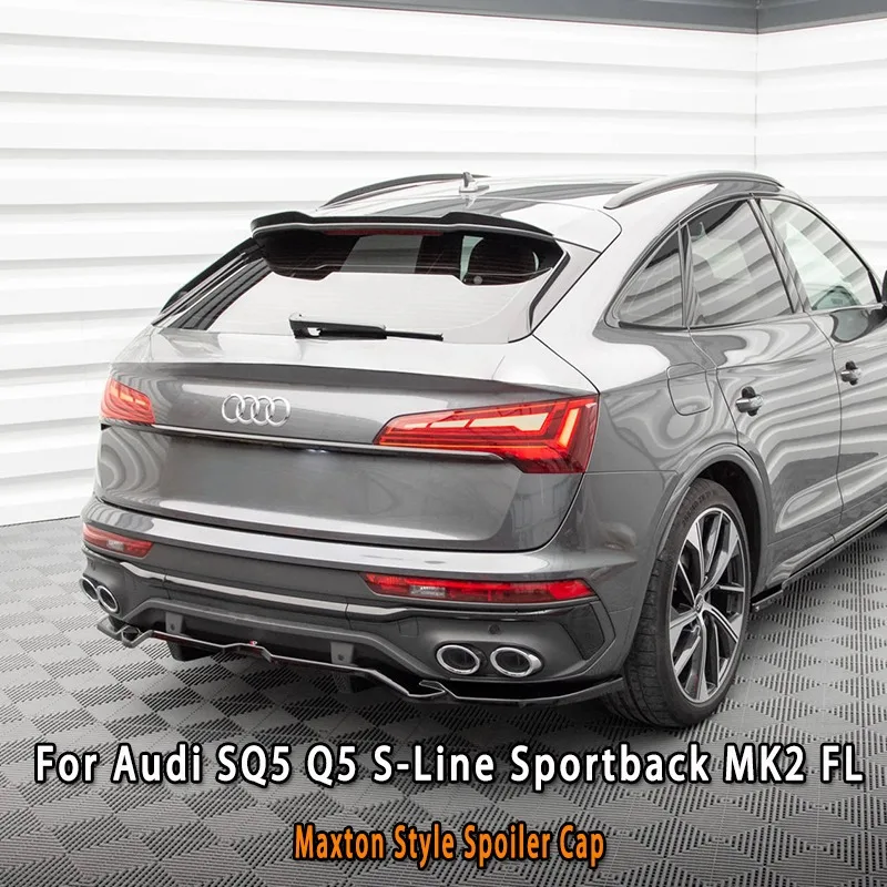 Für Audi SQ5 / Q5 S-Line Sportback Mk2 Facelift 2020-2024 Maxton Stil Heckspoiler Kappe Hinten Stamm Boot Dach Lip Spoiler Tuning