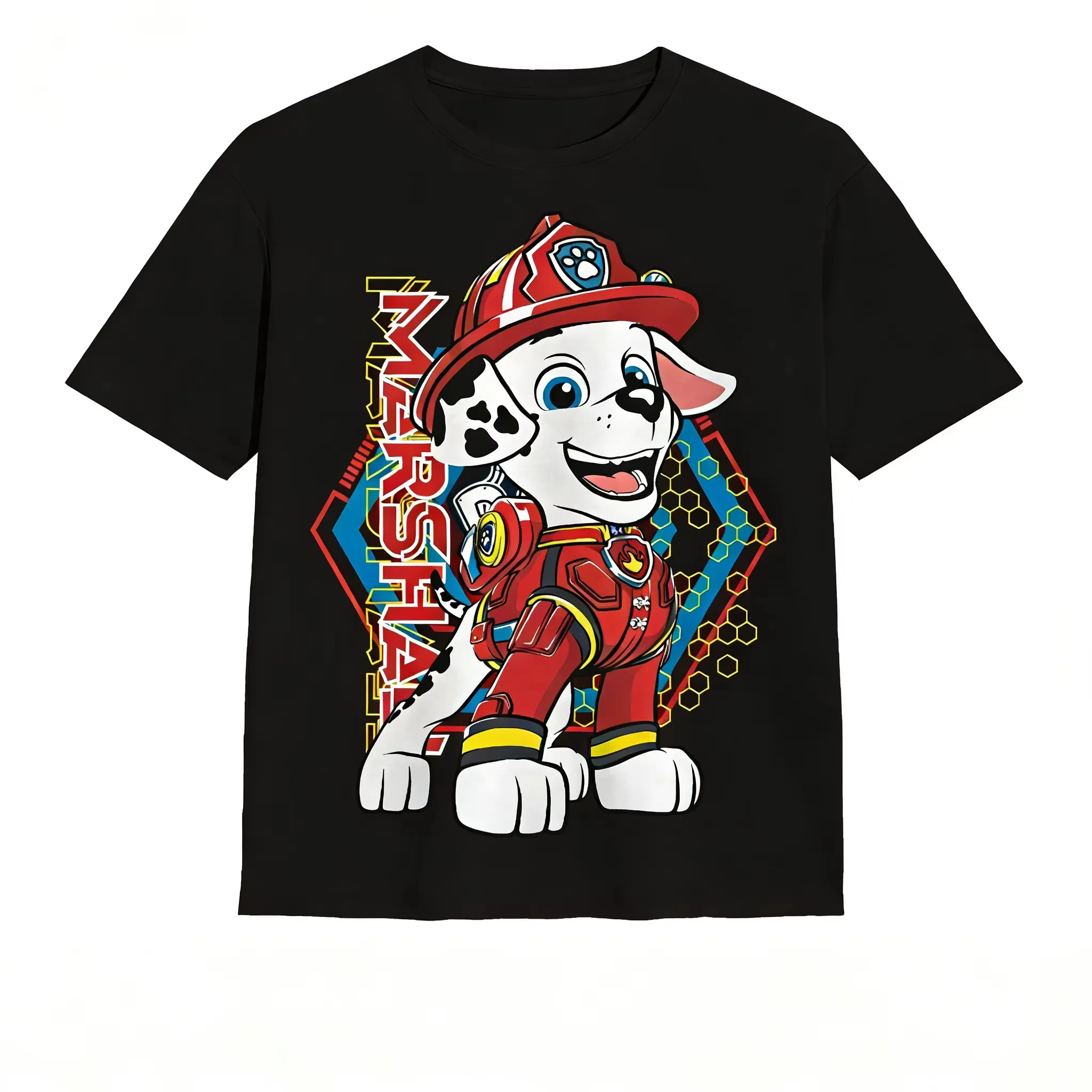 Paw Patrol Kids Cotton T Shirt Boys Girls Casual Short Sleeve Top Graphic Print Puppy Dog Cartoon Character Summer Clothing