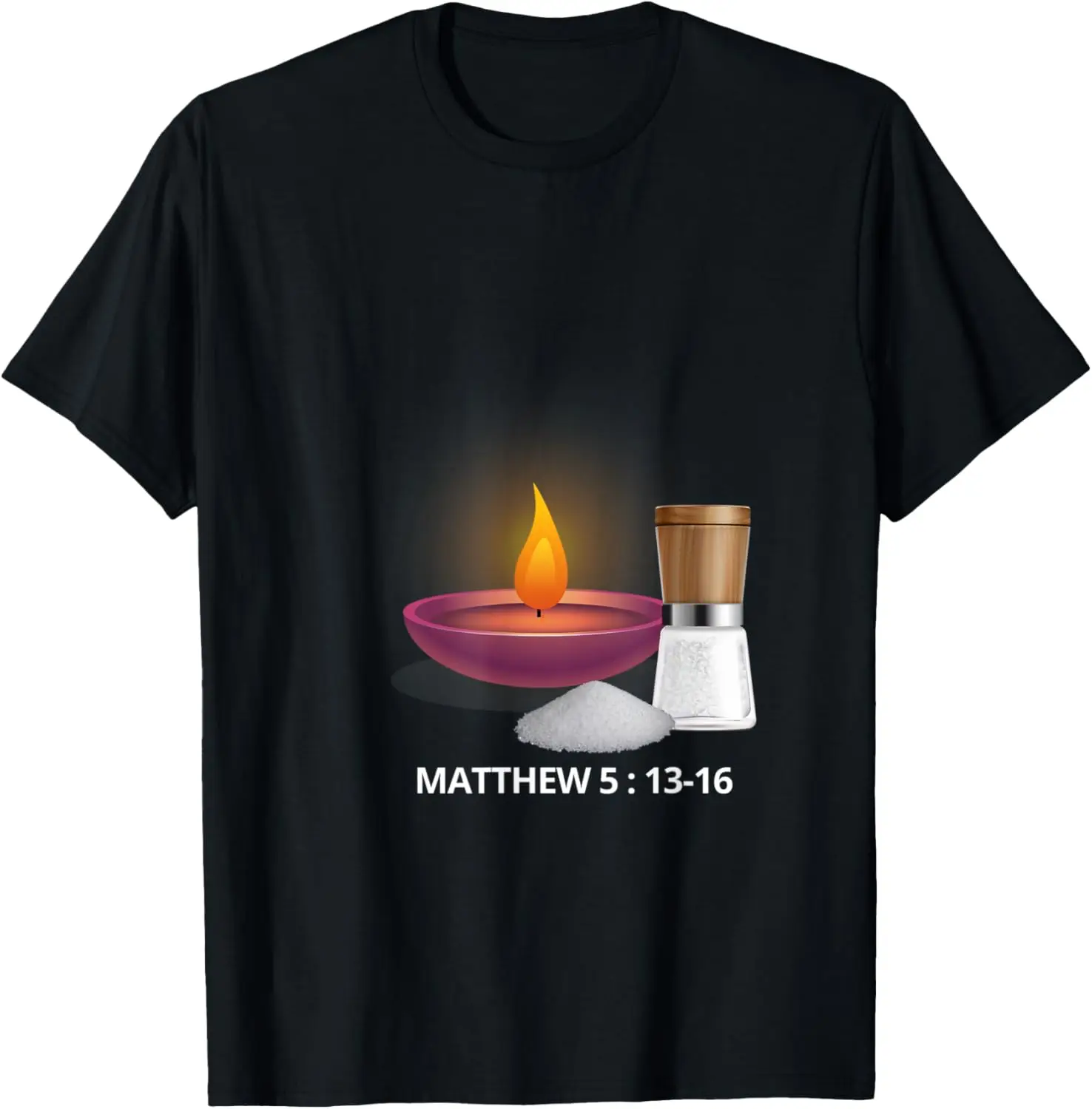 Bijbelvers zout en lamp licht het christelijke T-shirt van de wereld