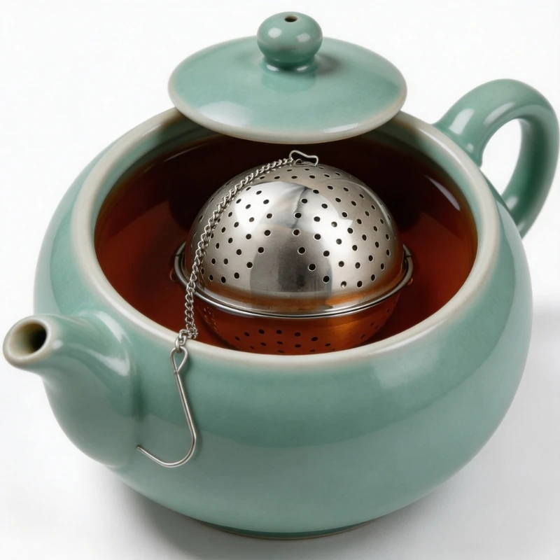 Tea Infuser Ball with Extended Chain Hook 304 Stainless Steel Kitchen Gadget HX6C