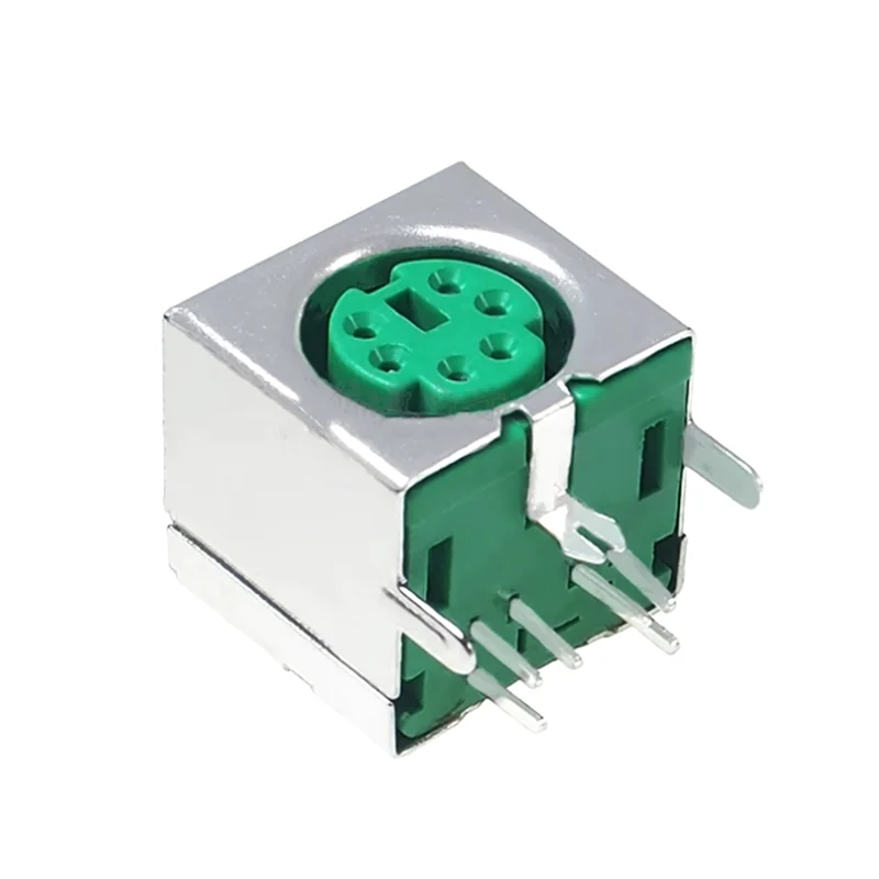5PCS PS2 Keyboard Socket Female Jack Connector 6P/6 Pin PS-2 Mouse Socket PS keyboard mouse socket outlet purple green black
