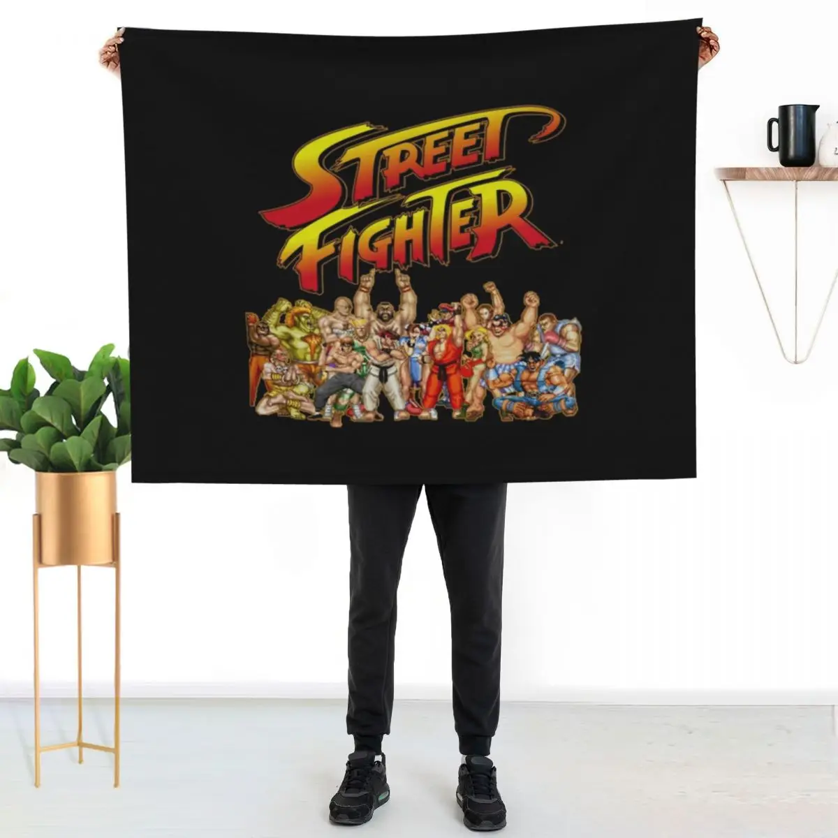 

Street Fighter retro game Throw Blanket Versatile Cozy Throw Blanket for All Occasions