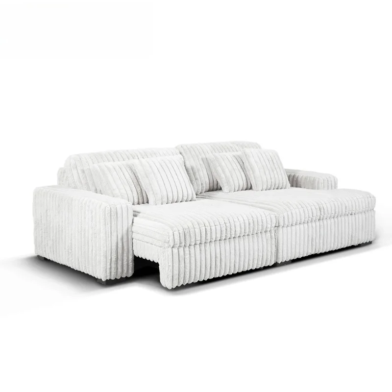 Cheers Cloth Bed Sofa Living Room Set Home Furniture 2 Seats Armrest Electric Sofa Bed