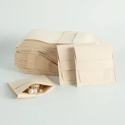 50pcs/lot Microfiber Gift Bags 8x8cm Jewelry Organizer Pouches Small Packaging Ring Earring Wedding Party Favor Candy Bag