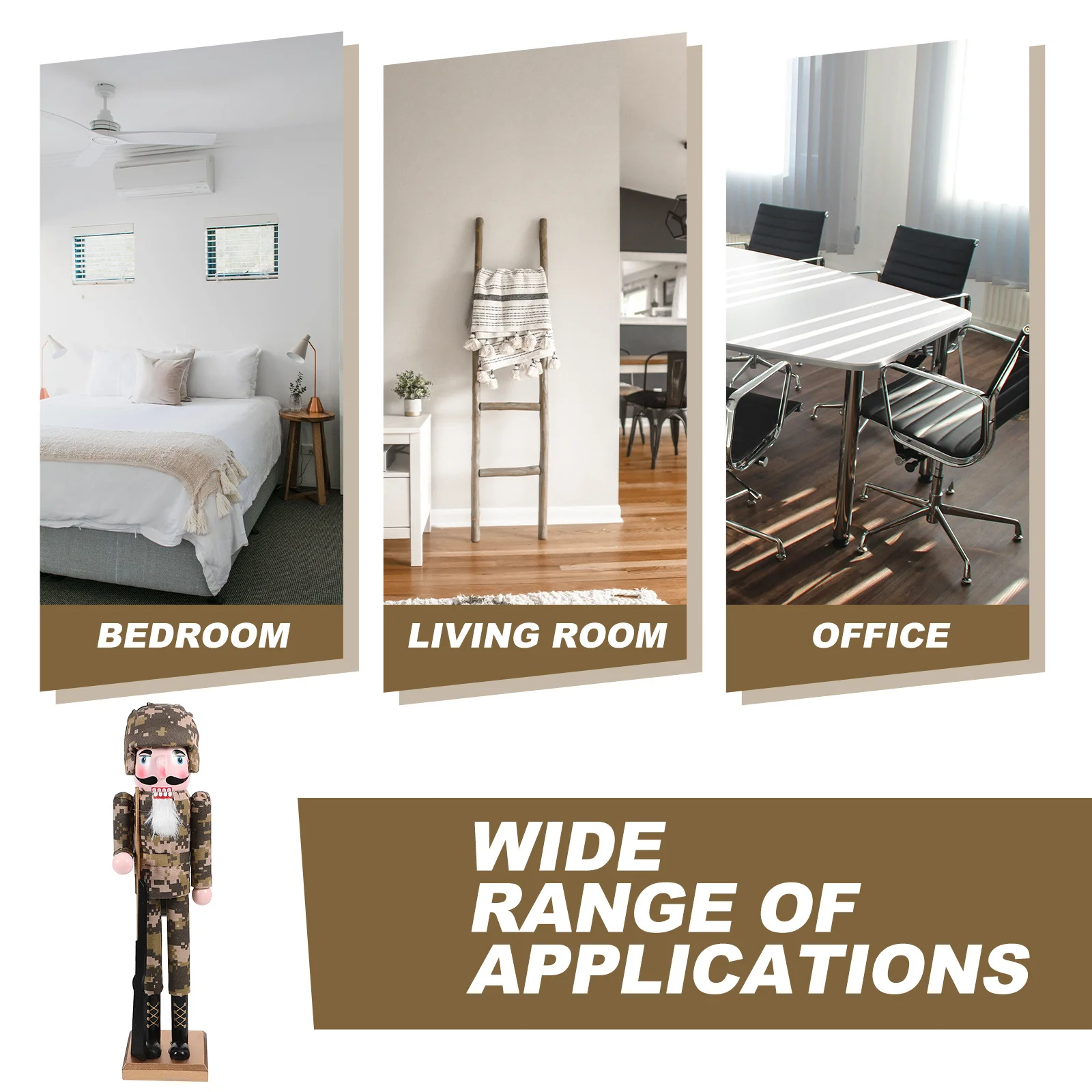 

Christmas Nutcracker Soldier Decoration Wooden Desktop Xmas Ornament for Home Festival Decor Traditional Craft