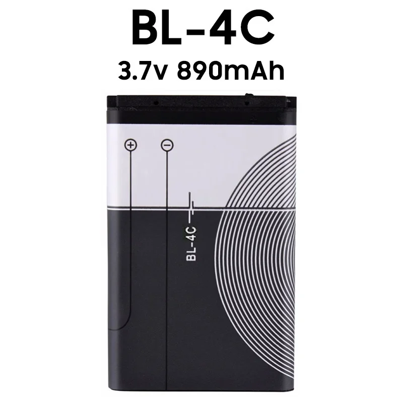 BL-4C 리튬 폴리머 휴대폰 배터리, 노키아 6100 6125 6136 6170 6300 6301 6102i 6170 7705 3.7 890, BL4C BL 4C, 7200 V, 7270 mAh, 신제품