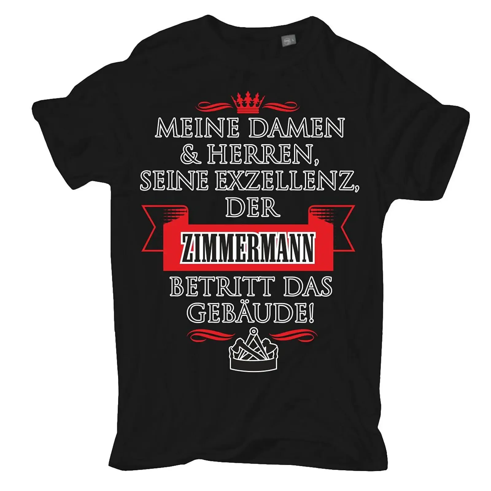 Men's T Shirt His Excellency THE Carpenter sayings saying vintage Washed streetwear homme designer clothes Unisex Versatile