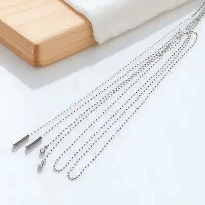 Replacement Silver Pull Chain for Ceiling Fan Wall Lamp Table Lamp Retro Pull Cord Light Easy Install Control Lighting