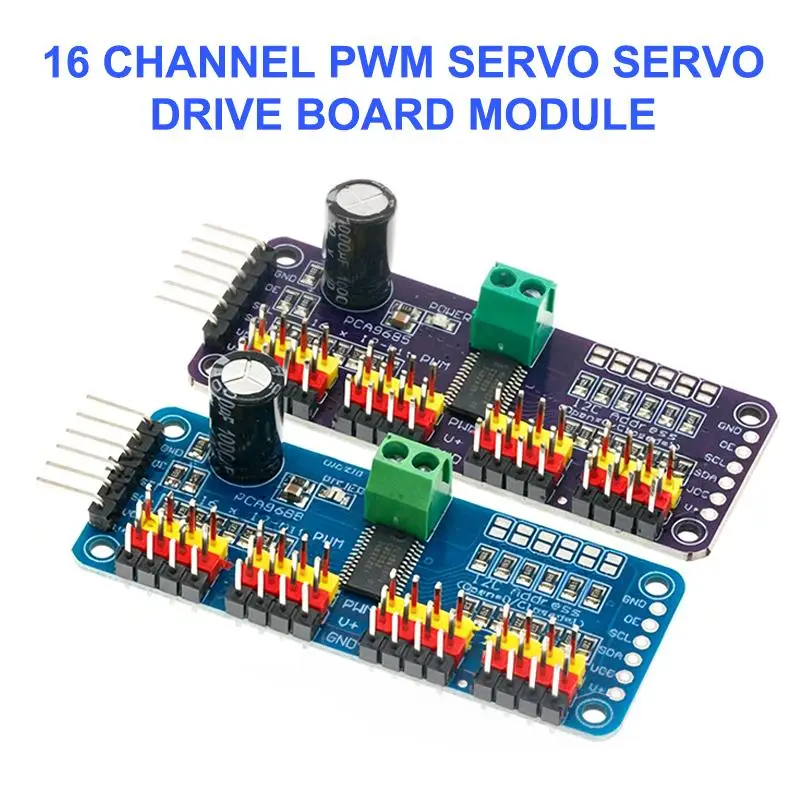 【C】16 Channel PWM Servo Servo Drive Board Robot Controller IIC Interface Driver Module PCA9685 For Raspberry Pi