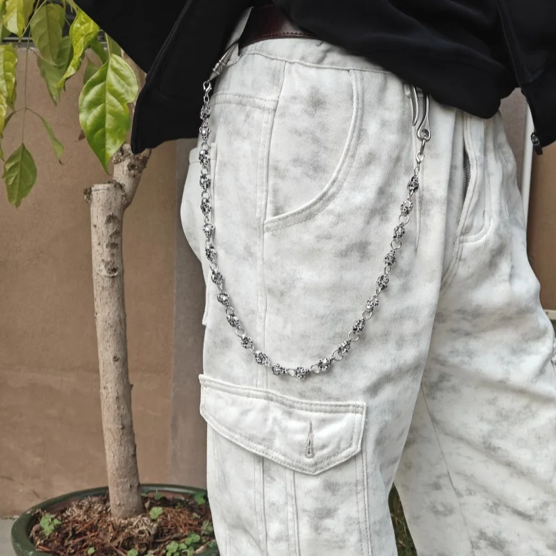 

2025 New Model Skeleton Pants Chain Trendy Men And Hot Girls One's Waist Luxury Premium Products Accessories Gift-giving