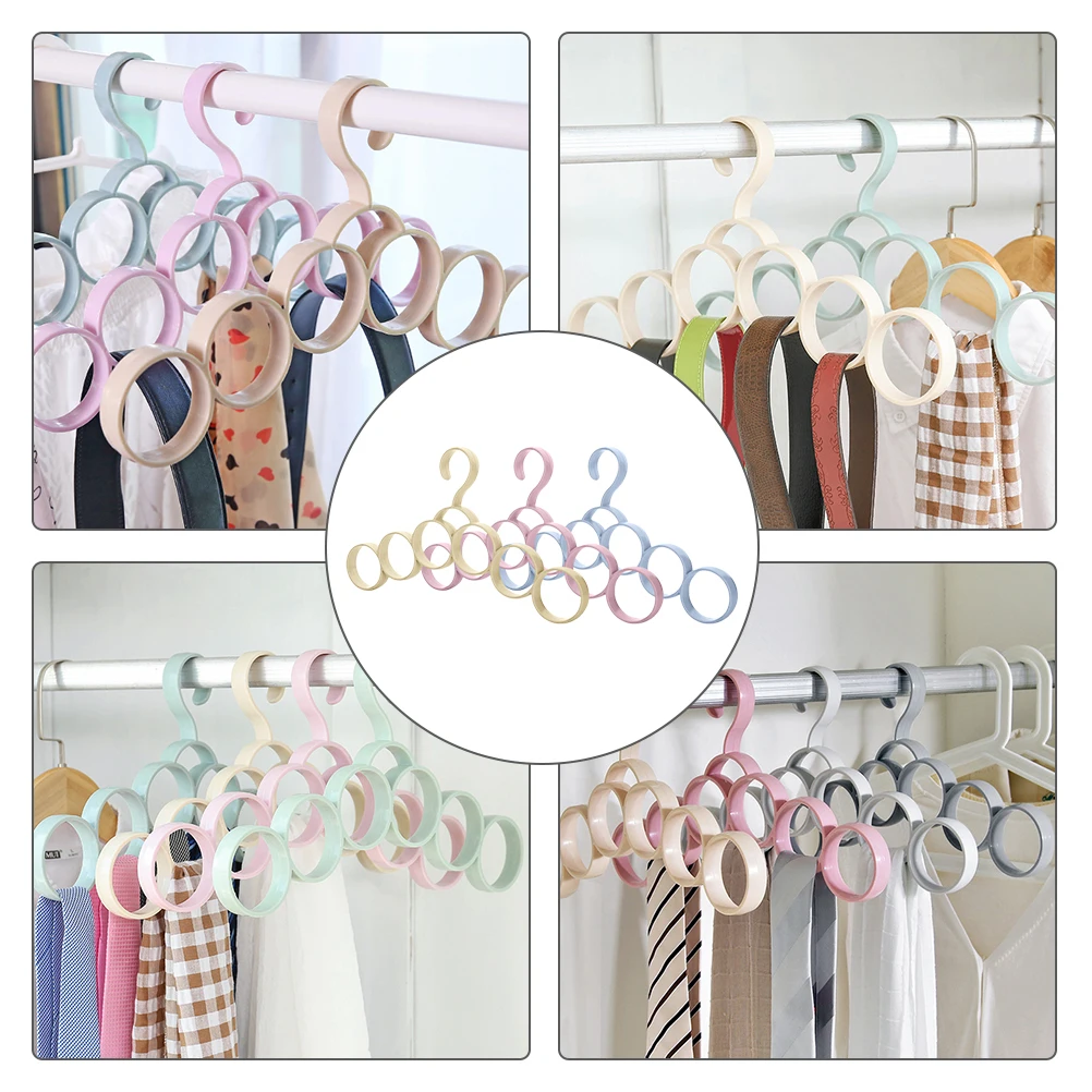 

3Pcs Household Coat Hangers Clothes Hanger Multi-Function Tie Belt Hangers Wardrobe Space-Saving Practical