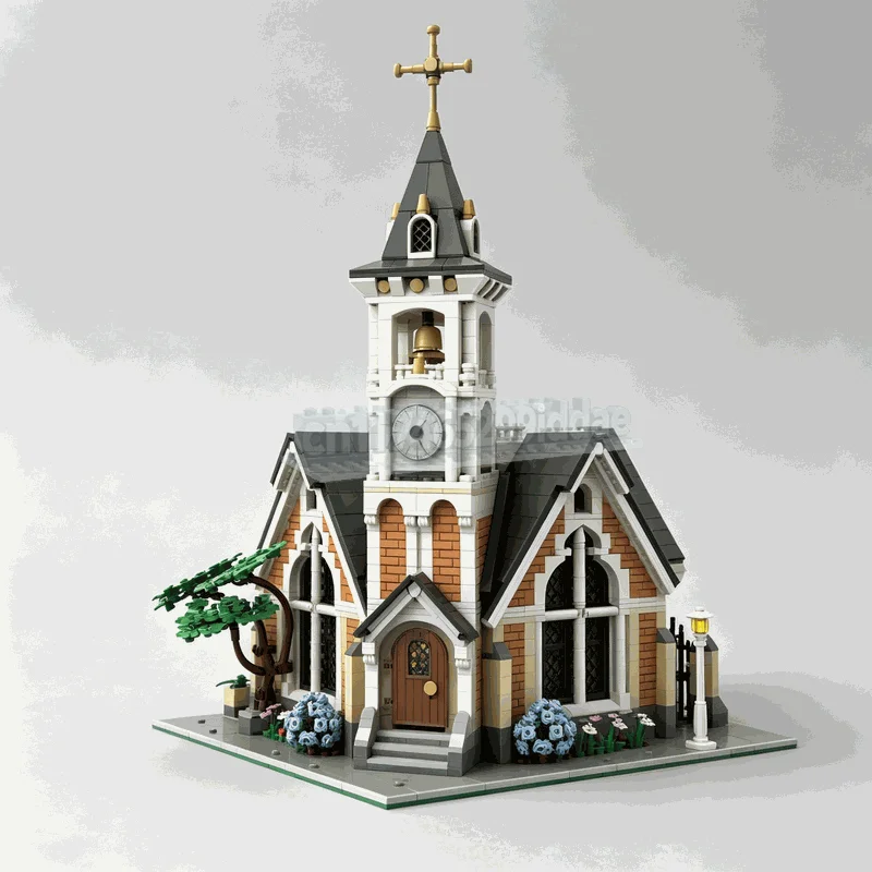 3117PCS St Joseph's Memorial Church Model Custom Puzzle MOC Building Blocks Architecture DIY Creative Assembly Toy Display Gift